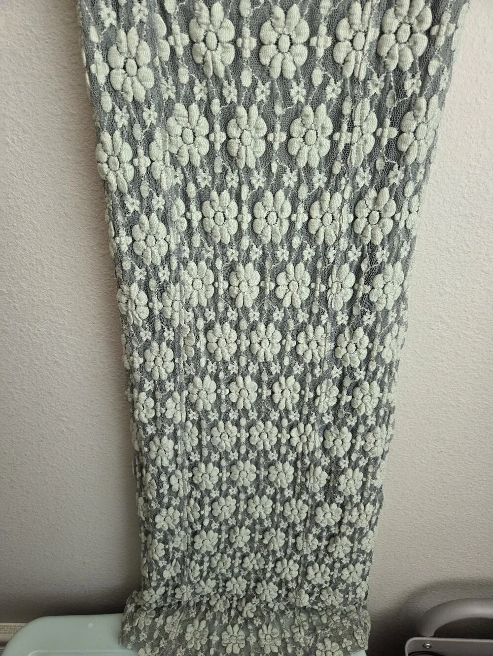Free People Lucinda Lace Midi Dress in Greyed Olive size M NWT